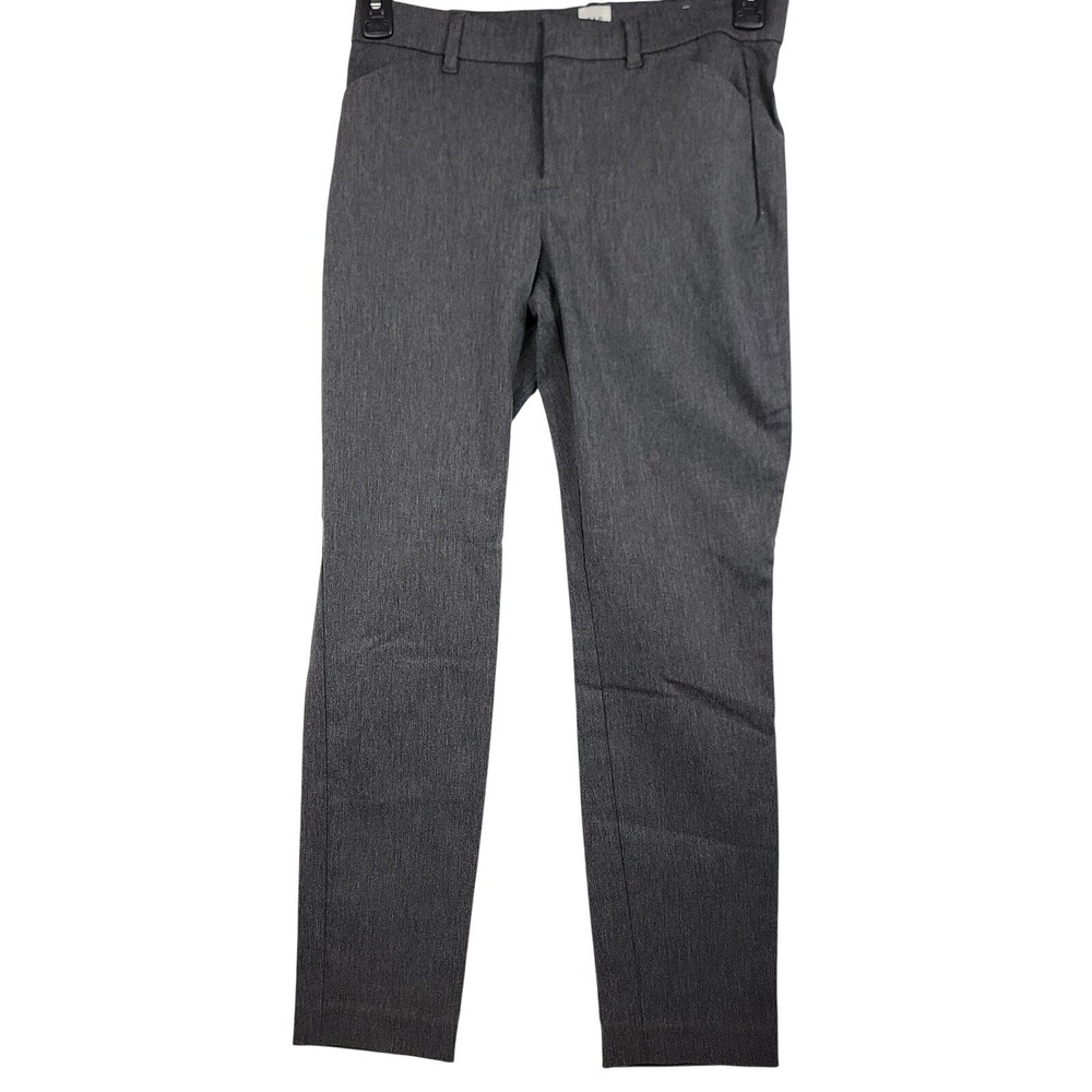 Gap Womens 6 Signature Skinny Ankle Pants Gray Heather Dress Trousers Workwear
